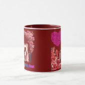 De Unity Knot bordeauxrood Mok (Midden)