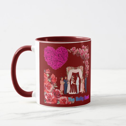 De Unity Knot bordeauxrood Mok (Links)