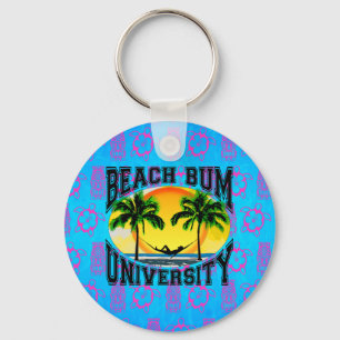 De Universiteit van de Bedelaar van het strand Sleutelhanger