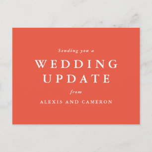 De update van het huwelijk verandert de datum kora briefkaart