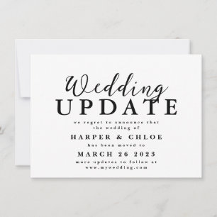 De Update van het huwelijk verandert de Datum Uits Save The Date