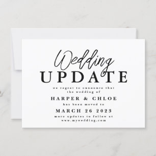 De Update van het huwelijk verandert de Datum Uits Save The Date