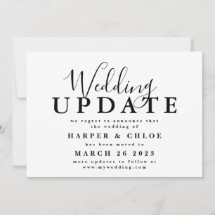 De Update van het huwelijk verandert de Datum Uits Save The Date