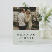 De update van het huwelijk verandert de fotokaart (Staand voorkant)