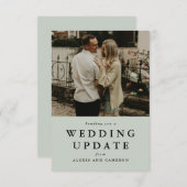 De update van het huwelijk verandert de fotokaart (Voorkant / Achterkant)