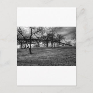 De V.S., Brug op Port Arthur, TX. Zwart-wit. Briefkaart