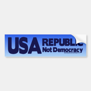 De V.S. - de Democratie van de Republiek niet Bumpersticker