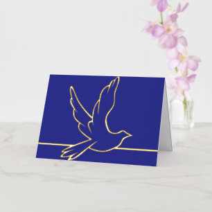 De Vacances En Aluminium Carte pliée Dove Gold Foil