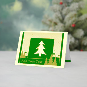De Vacances En Aluminium Carte pliée Tree Gold Holiday Foil