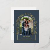 De Vacances En Aluminium Carte postale Arch Grey VÉRITABLE FOIL (Recto/Verso)