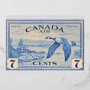 De Vacances En Aluminium Carte postale Canada Goose Foil