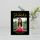 De Vacances En Aluminium Carte postale Cool FOIL Merci (Debout devant)