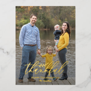 De Vacances En Aluminium Carte Postale Delicic Branch Foil Photo Thanksgivi