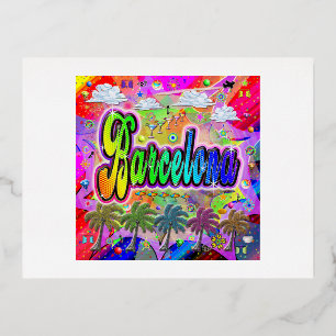 De Vacances En Aluminium Carte postale Express Barcelona Vista