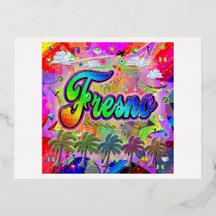 De Vacances En Aluminium Carte postale Express Fresno Vista