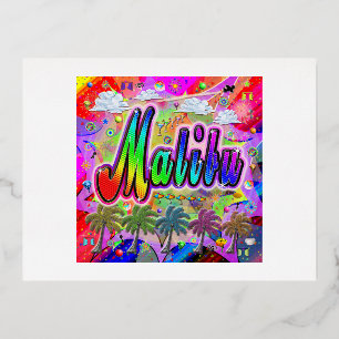 De Vacances En Aluminium Carte postale Express Malibu Vista