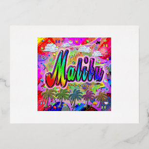 De Vacances En Aluminium Carte postale express Malibu Vista