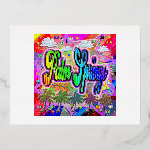 De Vacances En Aluminium Carte postale Express Palm Springs Vista