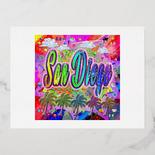 De Vacances En Aluminium Carte postale Express San Diego Vista