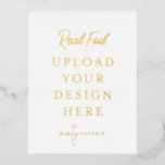 De Vacances En Aluminium Carte postale Gold Foil Portrait<br><div class="desc">Customisez votre design dans Templett. Une fois la modification terminée, téléchargez votre fichier dans un format JPG (n'oubliez pas d'activer l'option de fond perdu). Téléchargez votre design ici en cliquant sur le bouton bleu "Personnaliser".</div>