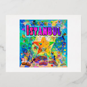 De Vacances En Aluminium Carte postale Heure Epoch Istanbul