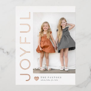 De Vacances En Aluminium Carte postale Joyful Heart Editable Color Foil Hol