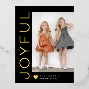 De Vacances En Aluminium Carte postale Joyful Heart Editable Color Foil Hol