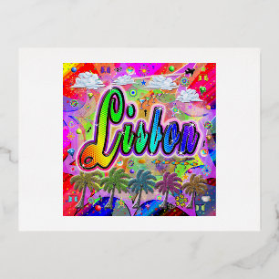 De Vacances En Aluminium Carte postale Lisbonne Vue Express