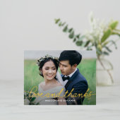 De Vacances En Aluminium Carte postale Merci Darling Script FOIL (Debout devant)