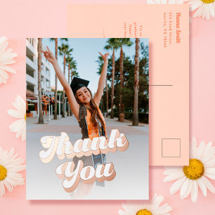 De Vacances En Aluminium Carte postale Merci Peachy Graduation