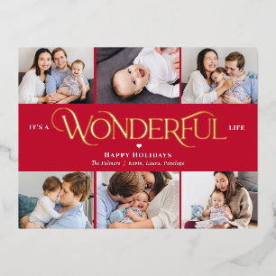 De Vacances En Aluminium Carte postale Merveilleuse Life Foil Photo Holiday