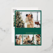 De Vacances En Aluminium Carte postale moderne Gold Foil Script Collage Hol (Recto/Verso)