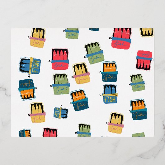 De Vacances En Aluminium Carte postale Poisson (Recto)