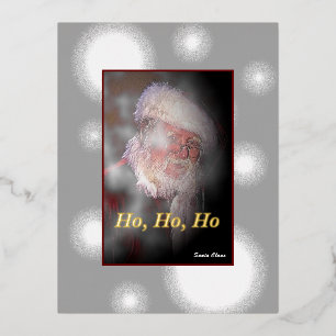 De Vacances En Aluminium Carte postale "Santa Claus" Foil