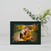 De Vacances En Aluminium Carte postale Thanksgiving Botanical Frame Foil (Debout devant)