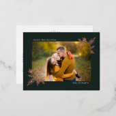 De Vacances En Aluminium Carte postale Thanksgiving Botanical Frame Foil (Recto/Verso)