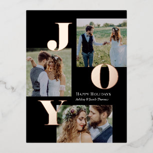 De Vacances En Aluminium Etaler Joie Editable Couleur Foil Carte postale Fê