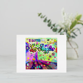 De Vacances En Aluminium J'AIME Los Angeles Cool Energy Carte Postale