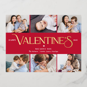 De Vacances En Aluminium Merveilleuse Vie Foil Carte postale Saint Valentin