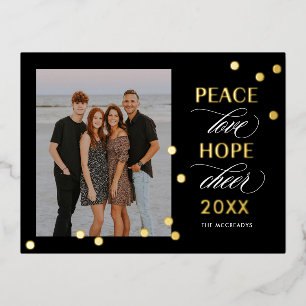 De Vacances En Aluminium Optimiste Mood FOIL Bonne Année Carte postale