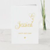 De Vacances Métallisée 40e Anniversaire Carte Joyeux 40e Or (Recto)