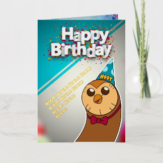 De Vacances Métallisée Carte d'anniversaire Hooty The Owl House Invitatio