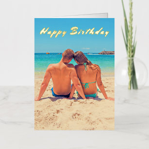 De Vacances Métallisée Carte d'anniversaire personnalisée avec vos photos