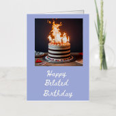 De Vacances Métallisée Carte d'anniversaire tardive (Recto)