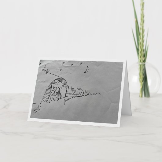 De Vacances Métallisée Carte " Hermite " (Recto)