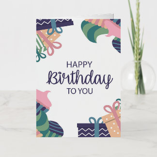 De Vacances Métallisée Elégante carte cadeau d'anniversaire floral pour e