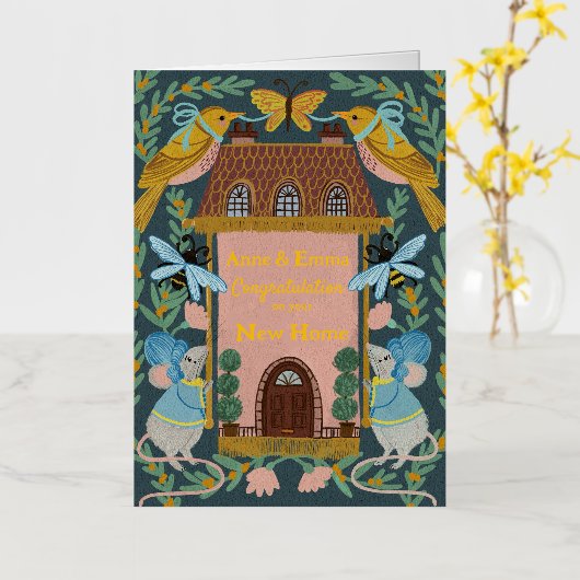 De Vacances Métallisée Nouvelle carte d'accueil - Conception inspirée du  (Fleur jaune)