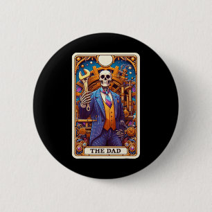De Vader Tarotkaart Skelet Vaderdag Papa Opa Ronde Button 5,7 Cm