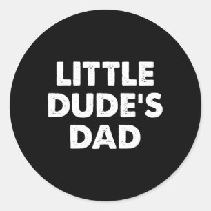 De vader van de kleine kerel ronde sticker