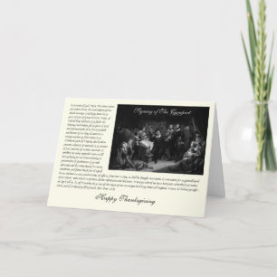 De Vaders van de Pelgrim van Mayflower - het Feestdagen Kaart